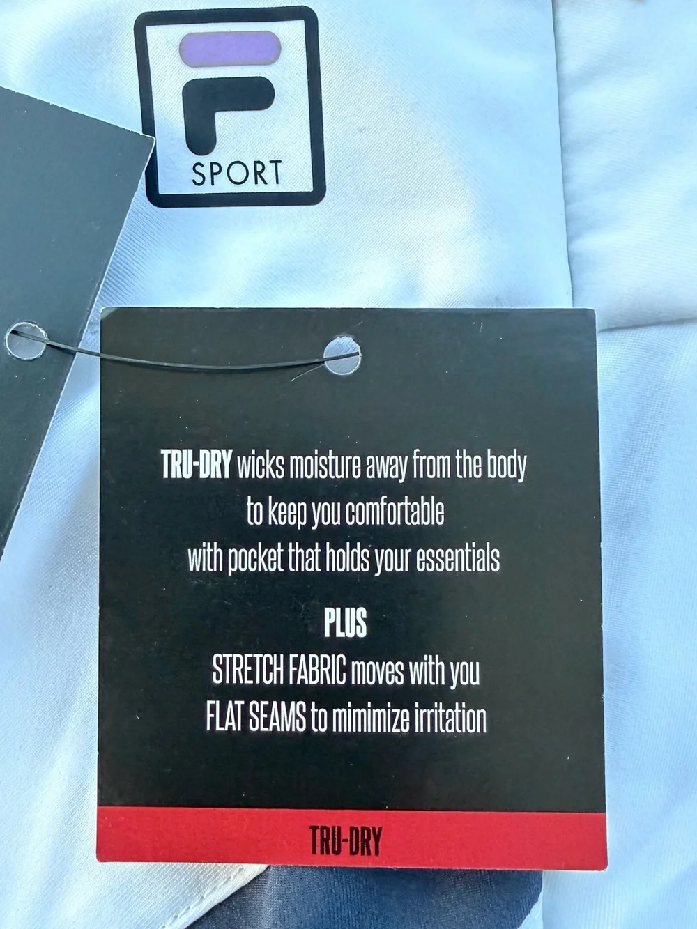 FILA Sport White and Blue Dropped-Waist Pleated Activewear Golf Skort ~ Large